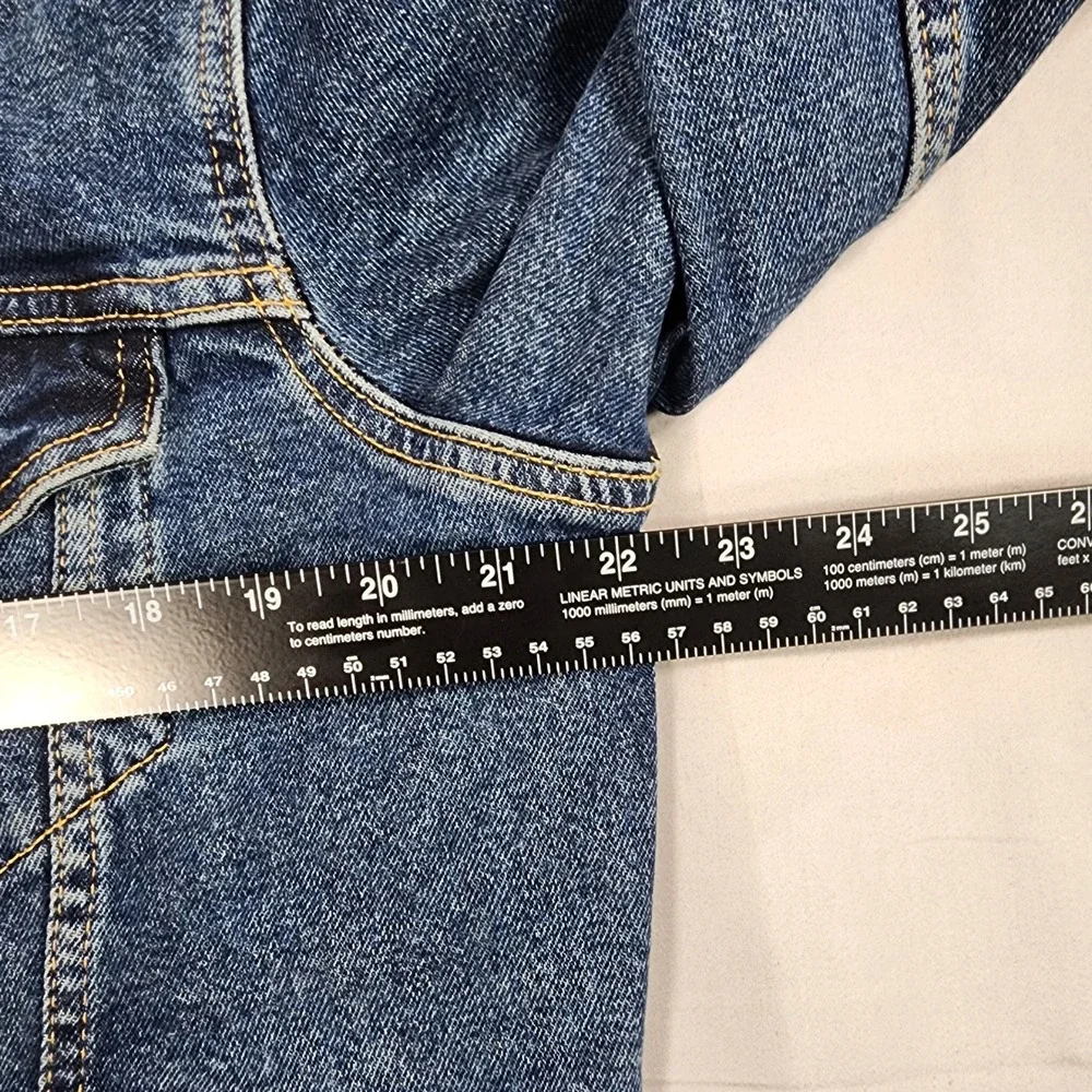 Levis Mens Denim Trucker Jacket Medium Wash Blue Cotton Jean Coat Size M - Picture 6 of 13